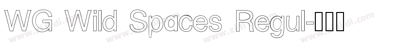 WG Wild Spaces Regul字体转换